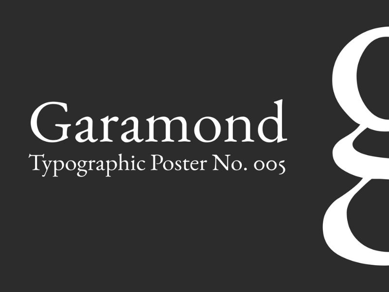 Font chữ bảng hiệu Garamond