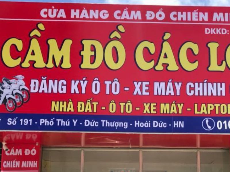 Bảng Hiệu cầm Đồ Bằng Bạt Hiflex