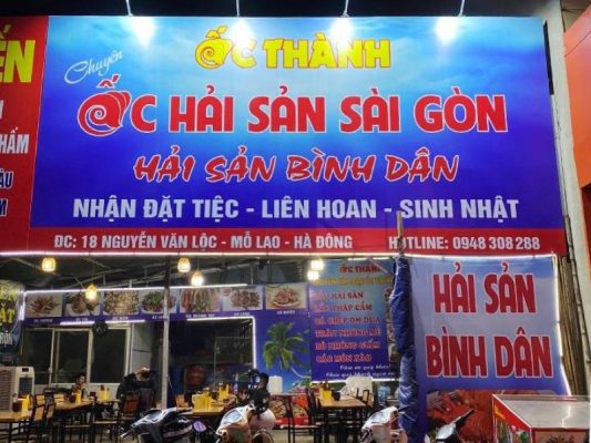 bảng hiệu quán ốc