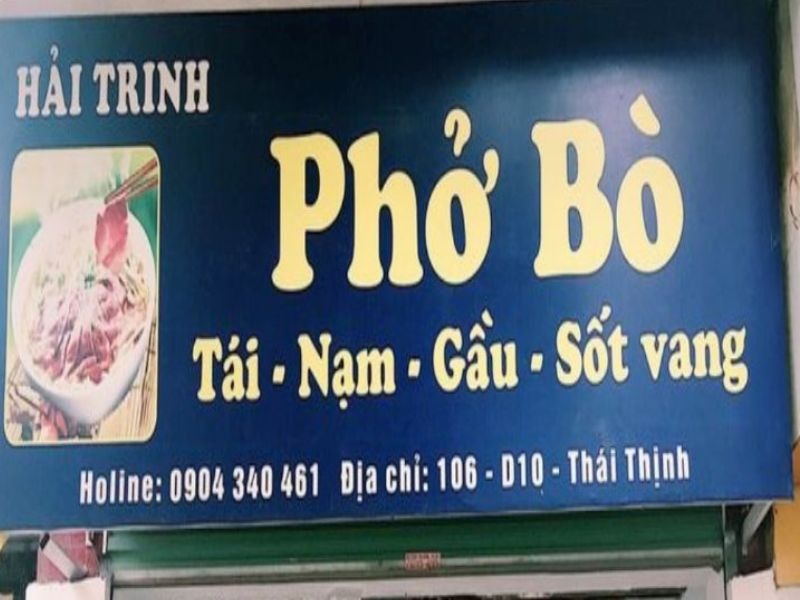 Mẫu 11 Bảng Hiệu Quán Phở