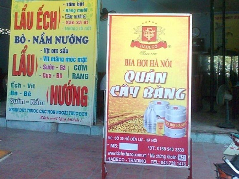 Mẫu 2 Bảng Hiệu Quán Nhậu Bình Dân