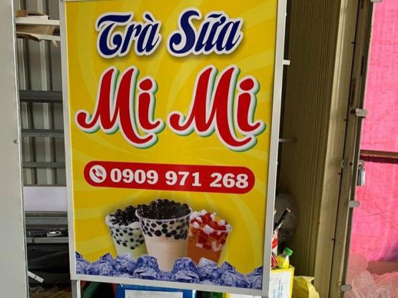 Mẫu 2 Bảng Hiệu Trà Sữa Đứng