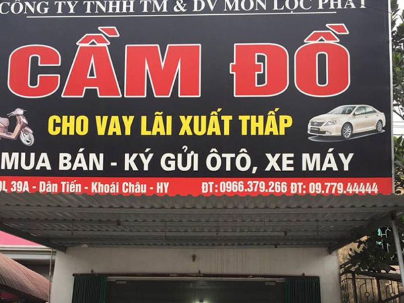 Mẫu 7 Bảng Hiệu Cầm Đồ