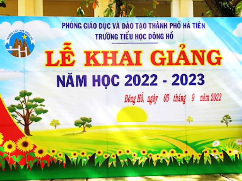 Backdrop khai giảng mẫu 1