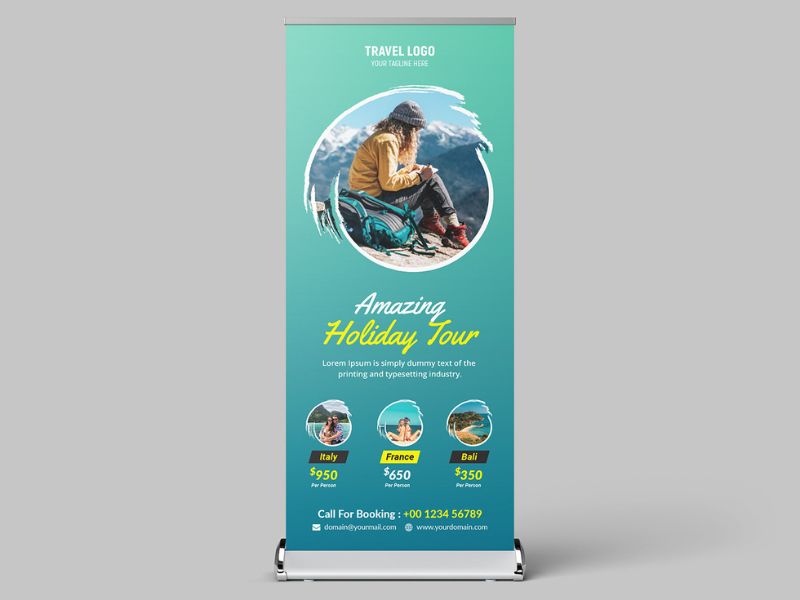 Standee du lịch mẫu 1