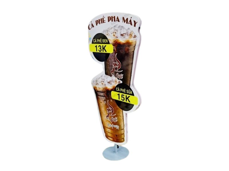 Mẫu standee mô hình ly cà phê số 2