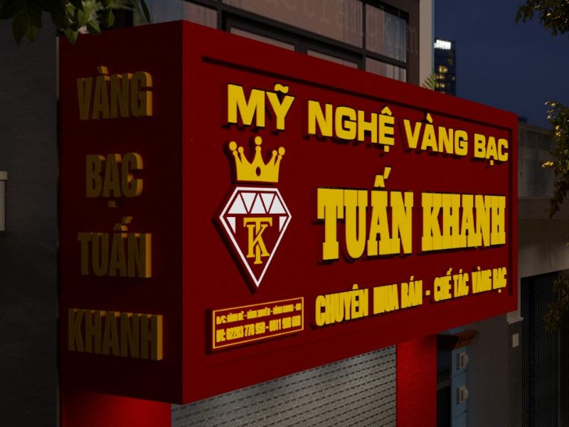 Mẫu 03 bảng hiệu tiệm vàng 