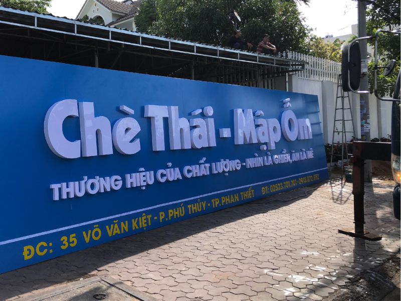 Mẫu 03 Bảng hiệu màu xanh dương