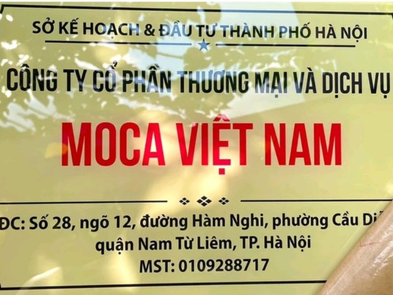 Mẫu 02 Bảng hiệu công ty bằng mica