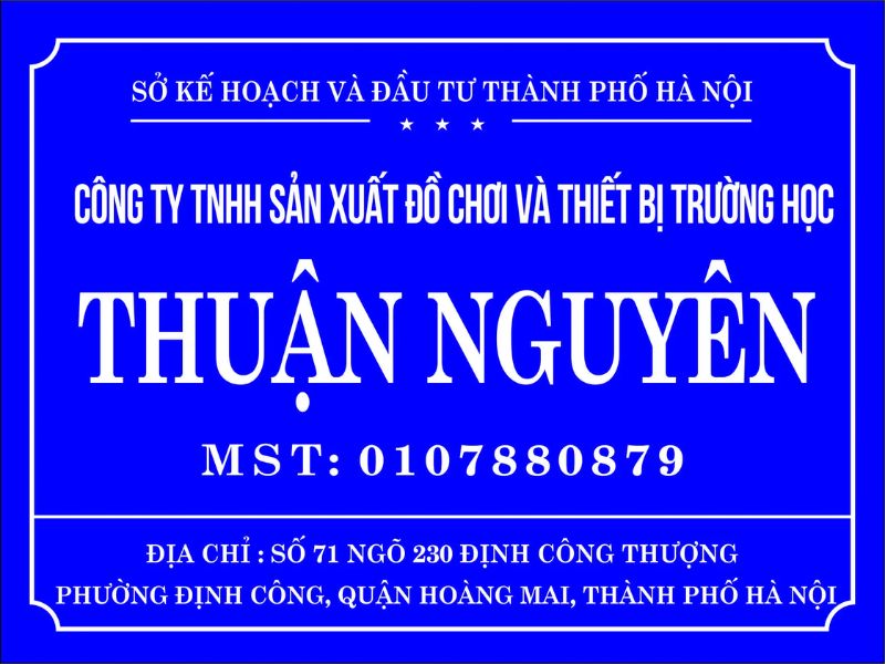 Mẫu 03 Bảng hiệu công ty bằng mica