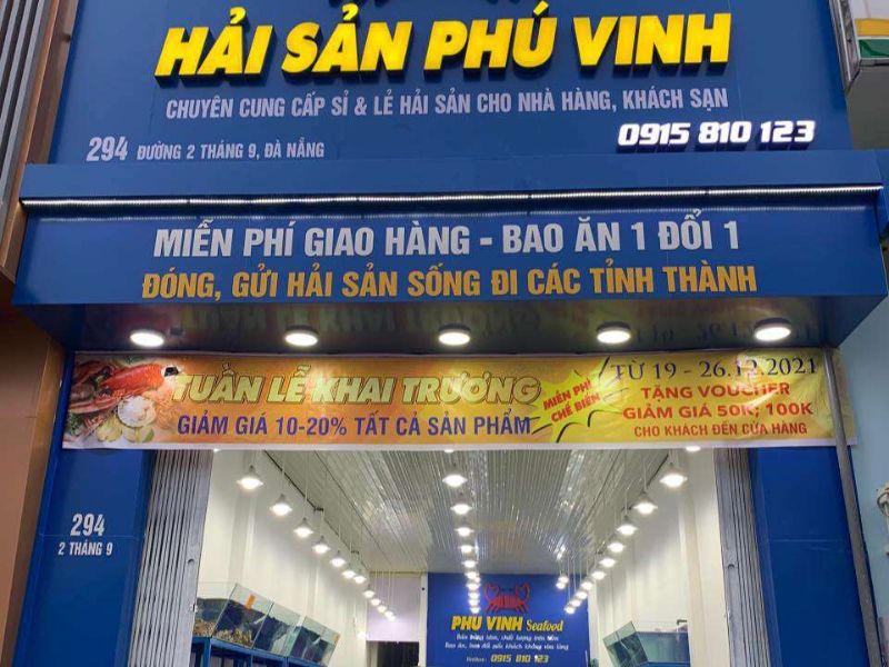 Mẫu 01 Bảng hiệu hải sản