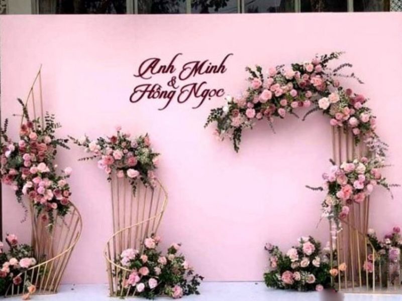 Mẫu 02 Backdrop hồng