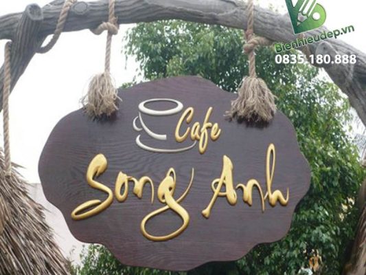 Làm biển gỗ quán cafe